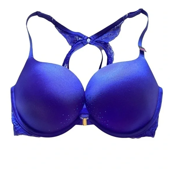 🆕La SENZA - Beyond Sexy rhinestone trim push up bra in Royal purple indigo - Picture 3 of 7